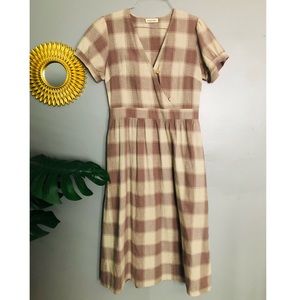 Trendy Gingham Midi Dress